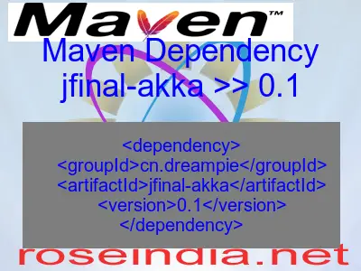 Maven dependency of jfinal-akka version 0.1