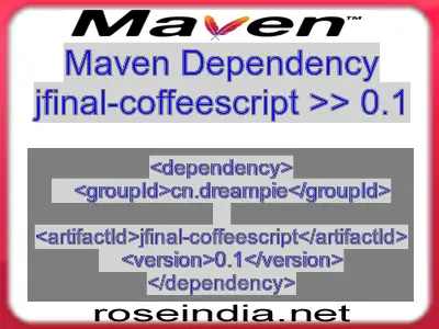 Maven dependency of jfinal-coffeescript version 0.1