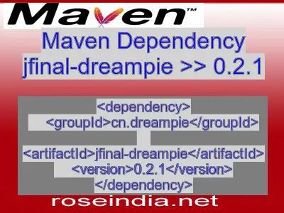Maven dependency of jfinal-dreampie version 0.2.1