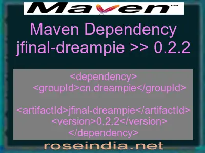 Maven dependency of jfinal-dreampie version 0.2.2
