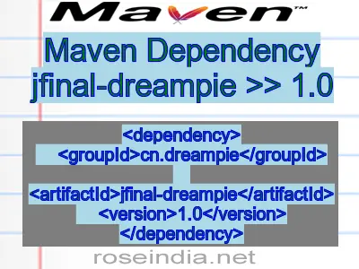 Maven dependency of jfinal-dreampie version 1.0