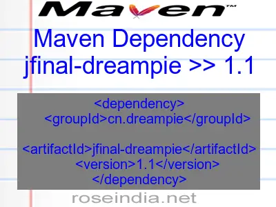 Maven dependency of jfinal-dreampie version 1.1