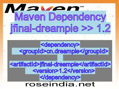 Maven dependency of jfinal-dreampie version 1.2