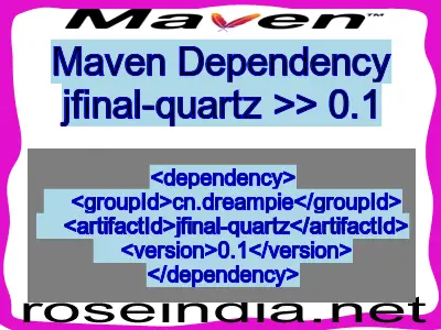 Maven dependency of jfinal-quartz version 0.1
