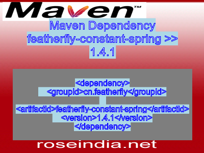 Maven dependency of featherfly-constant-spring version 1.4.1