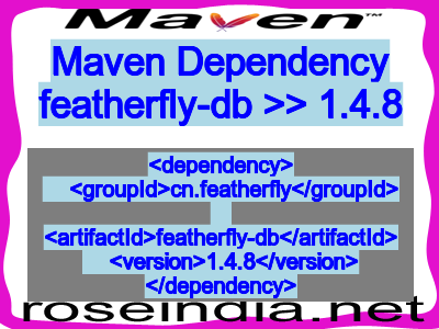 Maven dependency of featherfly-db version 1.4.8