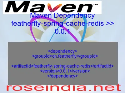 Maven dependency of featherfly-spring-cache-redis version 0.0.1
