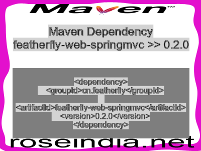 Maven dependency of featherfly-web-springmvc version 0.2.0