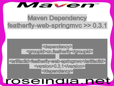 Maven dependency of featherfly-web-springmvc version 0.3.1