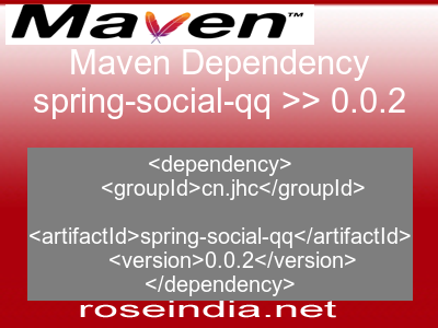 Maven dependency of spring-social-qq version 0.0.2
