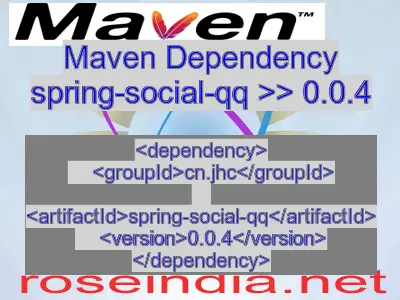 Maven dependency of spring-social-qq version 0.0.4