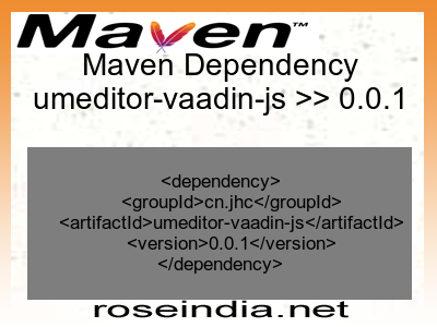 Maven dependency of umeditor-vaadin-js version 0.0.1