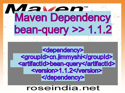 Maven dependency of bean-query version 1.1.2