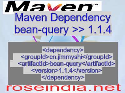 Maven dependency of bean-query version 1.1.4