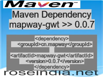 Maven dependency of mapway-gwt version 0.0.7