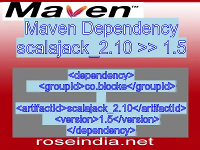 Maven dependency of scalajack_2.10 version 1.5
