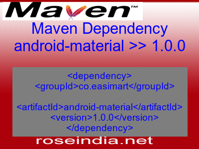 Maven dependency of android-material version 1.0.0