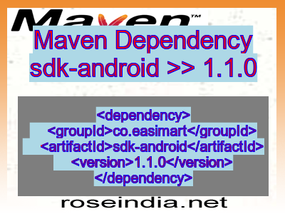 Maven dependency of sdk-android version 1.1.0