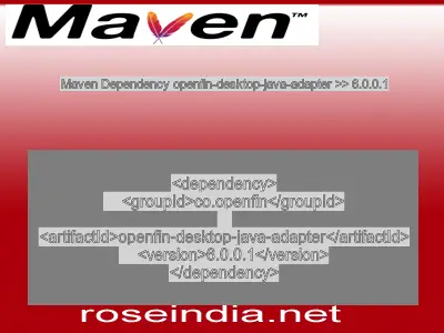 Maven dependency of openfin-desktop-java-adapter version 6.0.0.1