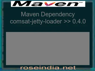 Maven dependency of comsat-jetty-loader version 0.4.0