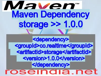 Maven dependency of storage version 1.0.0