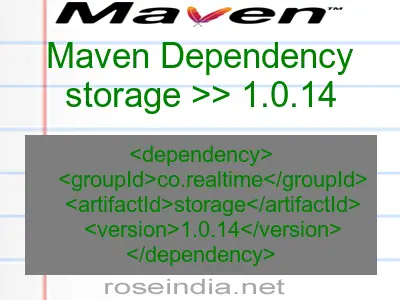 Maven dependency of storage version 1.0.14