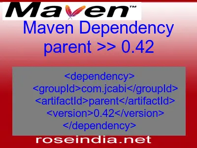 Maven dependency of parent version 0.42