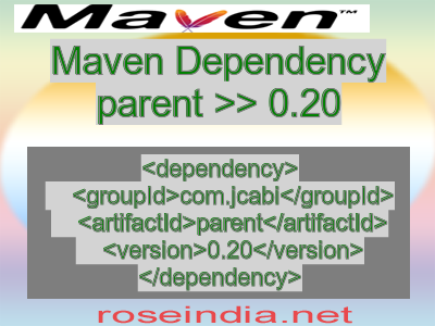 Maven dependency of parent version 0.20