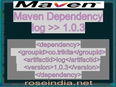 Maven dependency of log version 1.0.3