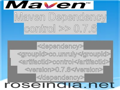 Maven dependency of control version 0.7.6