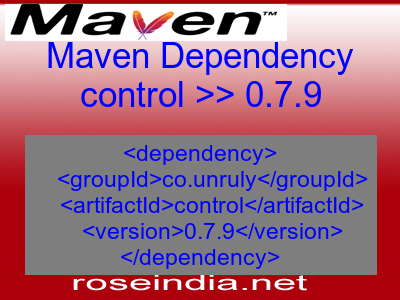 Maven dependency of control version 0.7.9