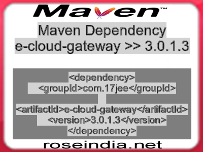 Maven dependency of e-cloud-gateway version 3.0.1.3