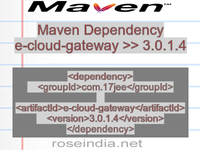 Maven dependency of e-cloud-gateway version 3.0.1.4
