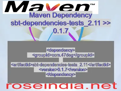 Maven dependency of sbt-dependencies-tests_2.11 version 0.1.7