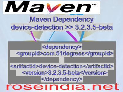Maven dependency of device-detection version 3.2.3.5-beta