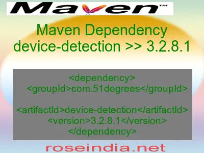 Maven dependency of device-detection version 3.2.8.1