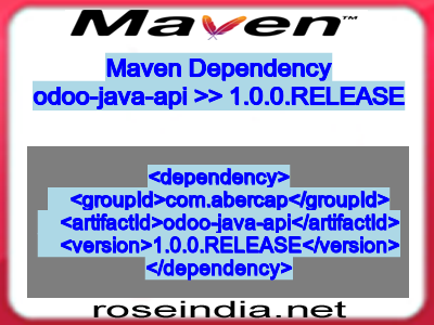 Maven dependency of odoo-java-api version 1.0.0.RELEASE