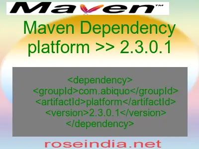 Maven dependency of platform version 2.3.0.1