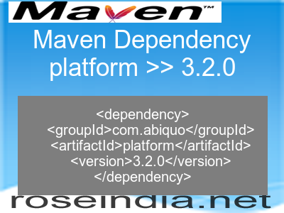 Maven dependency of platform version 3.2.0