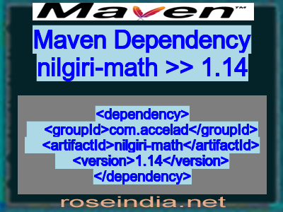 Maven dependency of nilgiri-math version 1.14