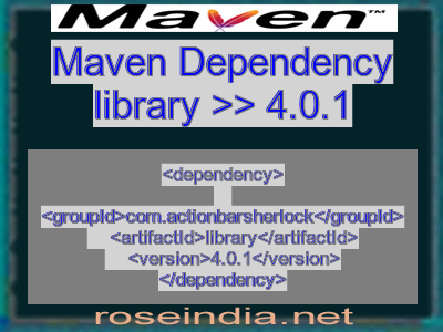 Maven dependency of library version 4.0.1