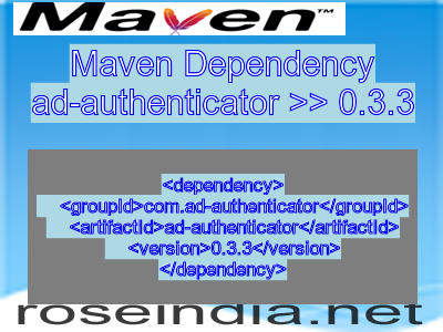 Maven dependency of ad-authenticator version 0.3.3