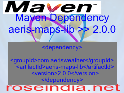 Maven dependency of aeris-maps-lib version 2.0.0