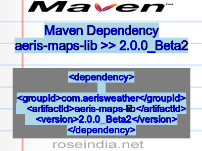 Maven dependency of aeris-maps-lib version 2.0.0_Beta2