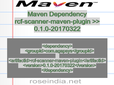 Maven dependency of rcf-scanner-maven-plugin version 0.1.0-20170322