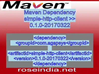 Maven dependency of simple-http-client version 0.1.0-20170322