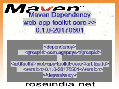 Maven dependency of web-app-toolkit-core version 0.1.0-20170501