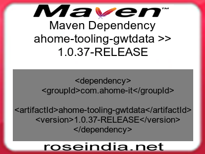Maven dependency of ahome-tooling-gwtdata version 1.0.37-RELEASE