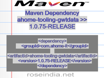 Maven dependency of ahome-tooling-gwtdata version 1.0.75-RELEASE
