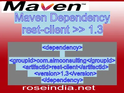 Maven dependency of rest-client version 1.3